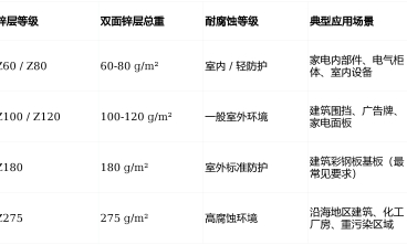 鍍鋅板采購指南：一文讀懂厚度、鋅層與寬度選擇 